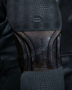 “BOTTEGA VENETA” round toe intrecciato leather boots