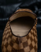 "Louis Vuitton" Damier designed unborn calf loafer