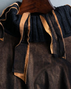 90's Italian sheer layered gathered knit