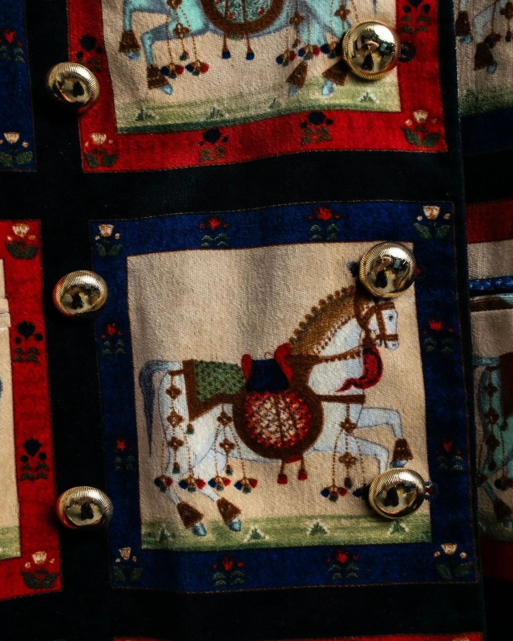 "EMPORIO ARMANI" Total Horse Pattern Four Button Jacket