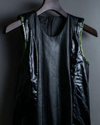 "UNDERCOVER" leather pvc combination dress