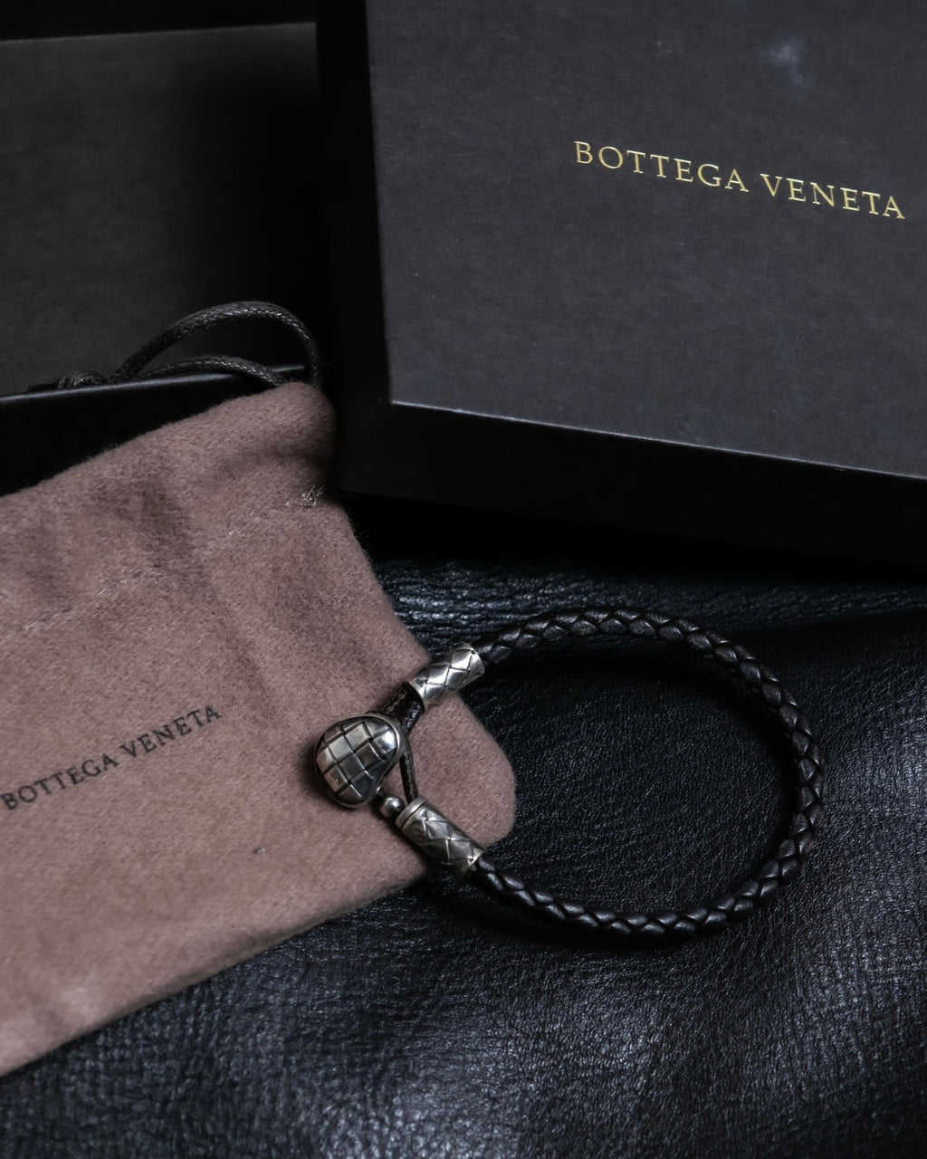 "BOTTEGA VENETA" Leather braided bangle
