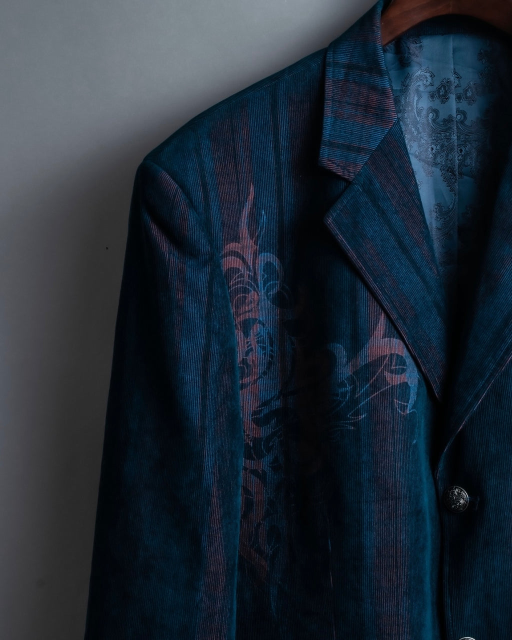XL Vintage iridescent corduroy tailored jacket