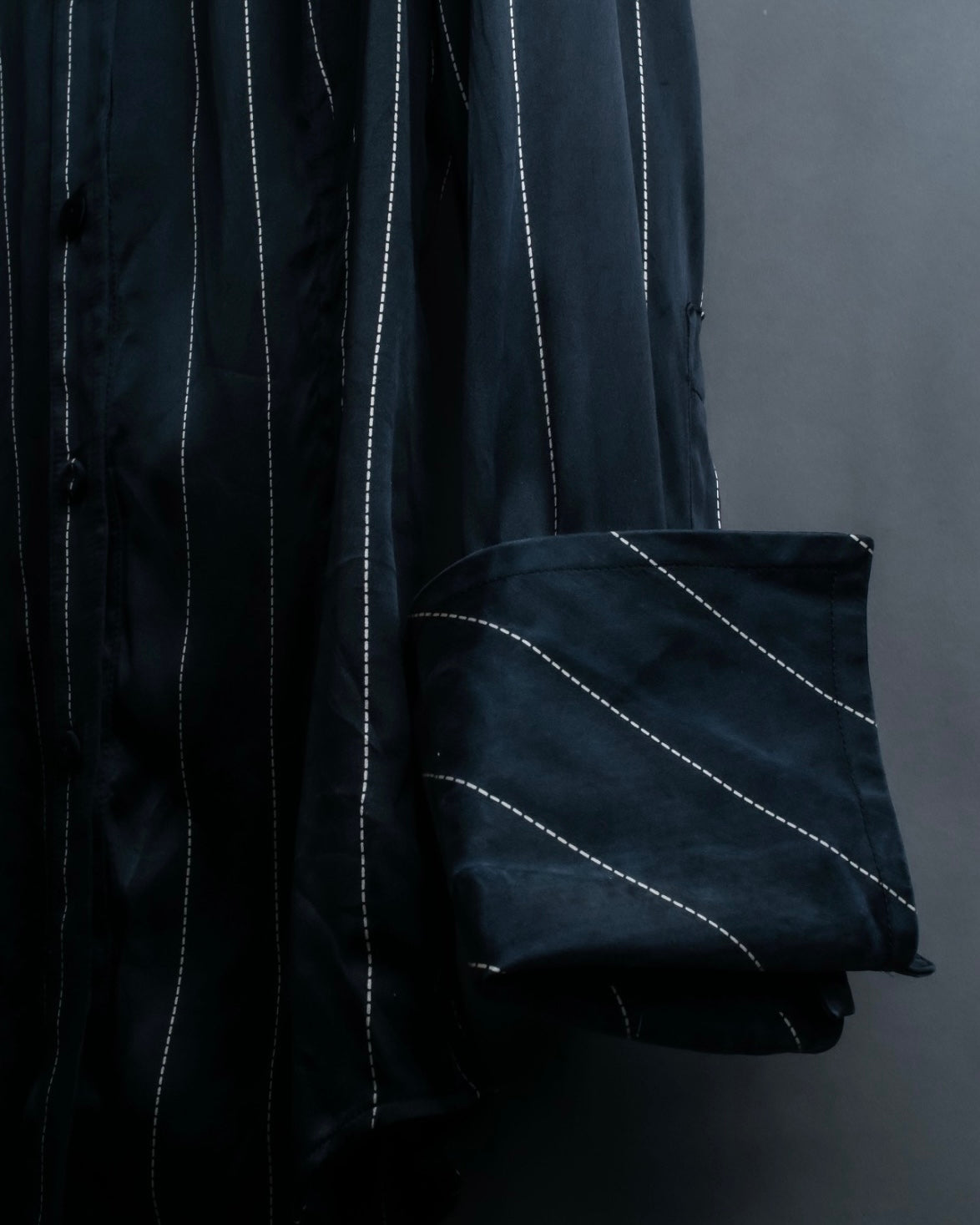 "GIANFRANCO FERRE" 100% silk striped dress shirt