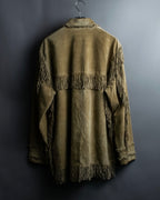 Vintage suede fringe jacket