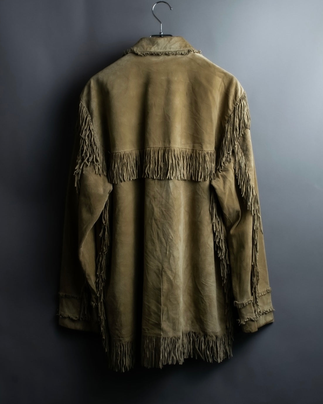 Vintage suede fringe jacket