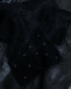 "KATHARINE HAMNETT LONDON" Angora wool shaggy scarf