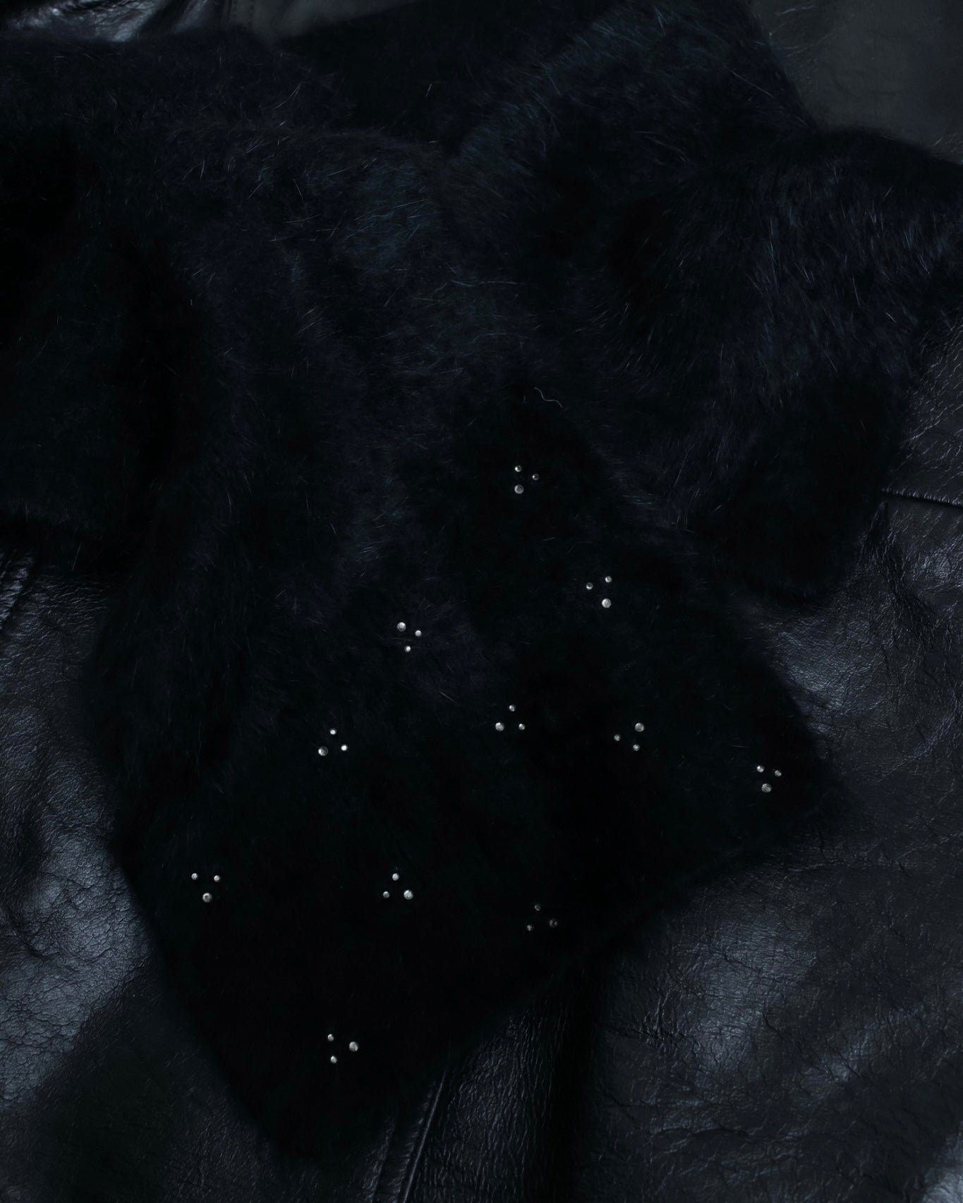 "KATHARINE HAMNETT LONDON" Angora wool shaggy scarf