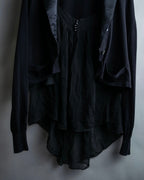 "sacai" Sheer corset layered cardigan jacket