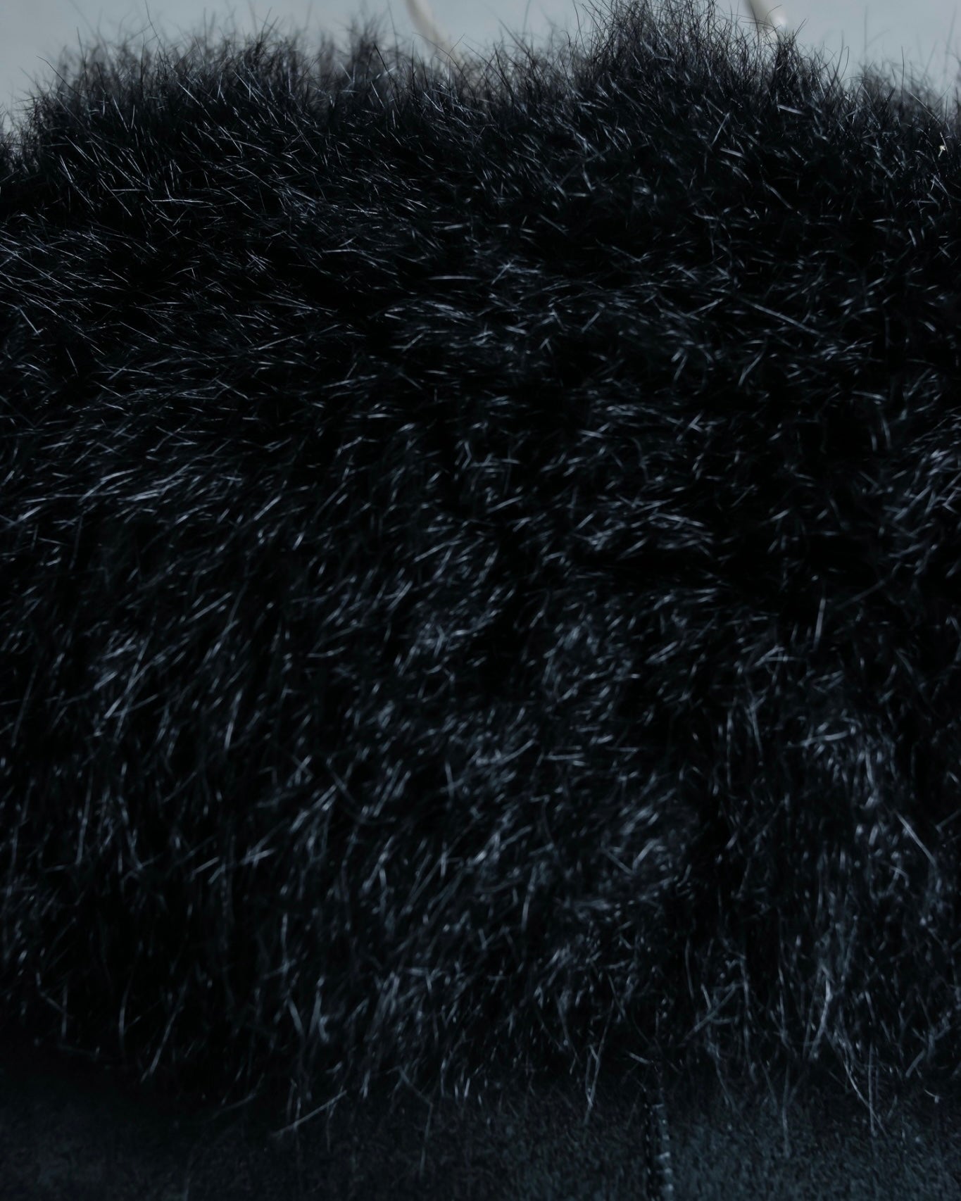 "BALENCIAGA" Opossum Fur Boa Leather Special Coat