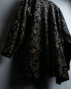 Vintage botanical pattern velor knit