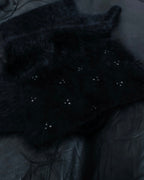 "KATHARINE HAMNETT LONDON" Angora wool shaggy scarf