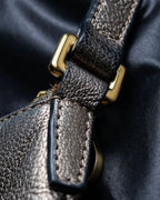 “LOEWE” anagram designed silver shoulder bag