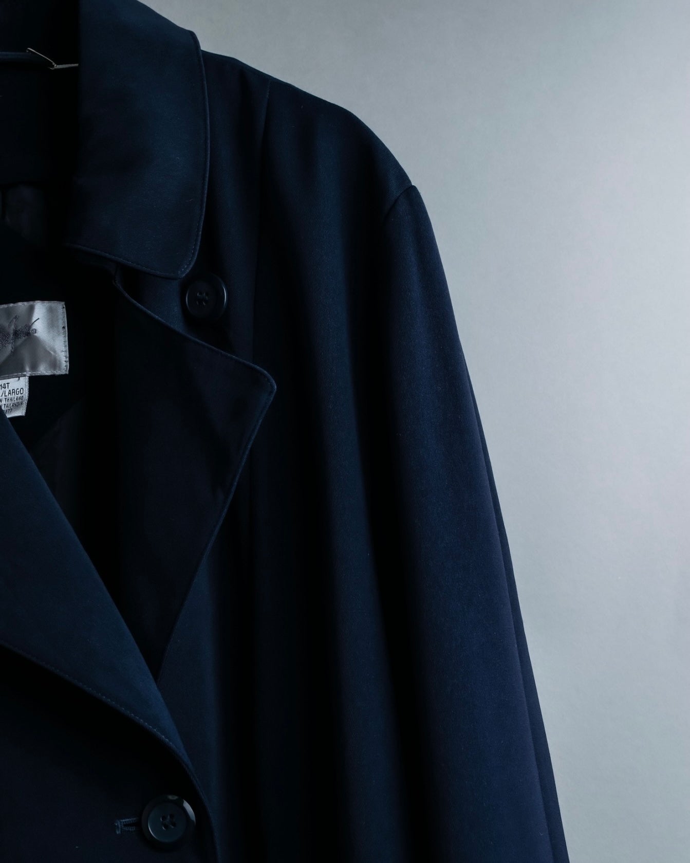 Vintage super long dark blue trench coat