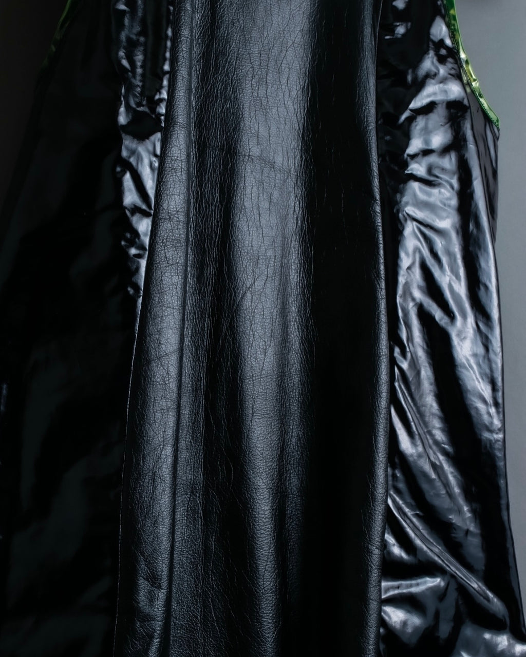 "UNDERCOVER" leather pvc combination dress