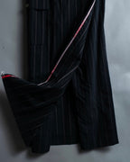 "Y's" Red Line Striped Wrap Pants Design Setup