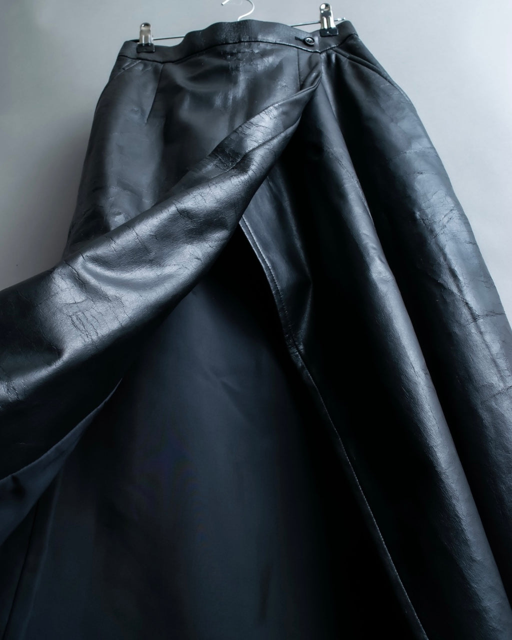 "Tricot Comme des Garçons" leather wrap skirt