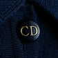 “Christian Dior” CD designed bicolor knit polo