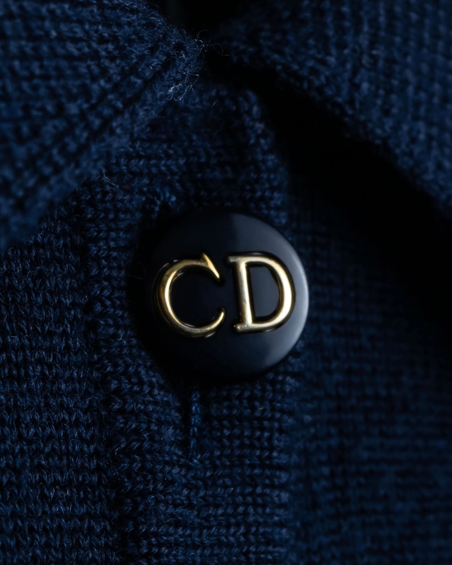 “Christian Dior” CD designed bicolor knit polo