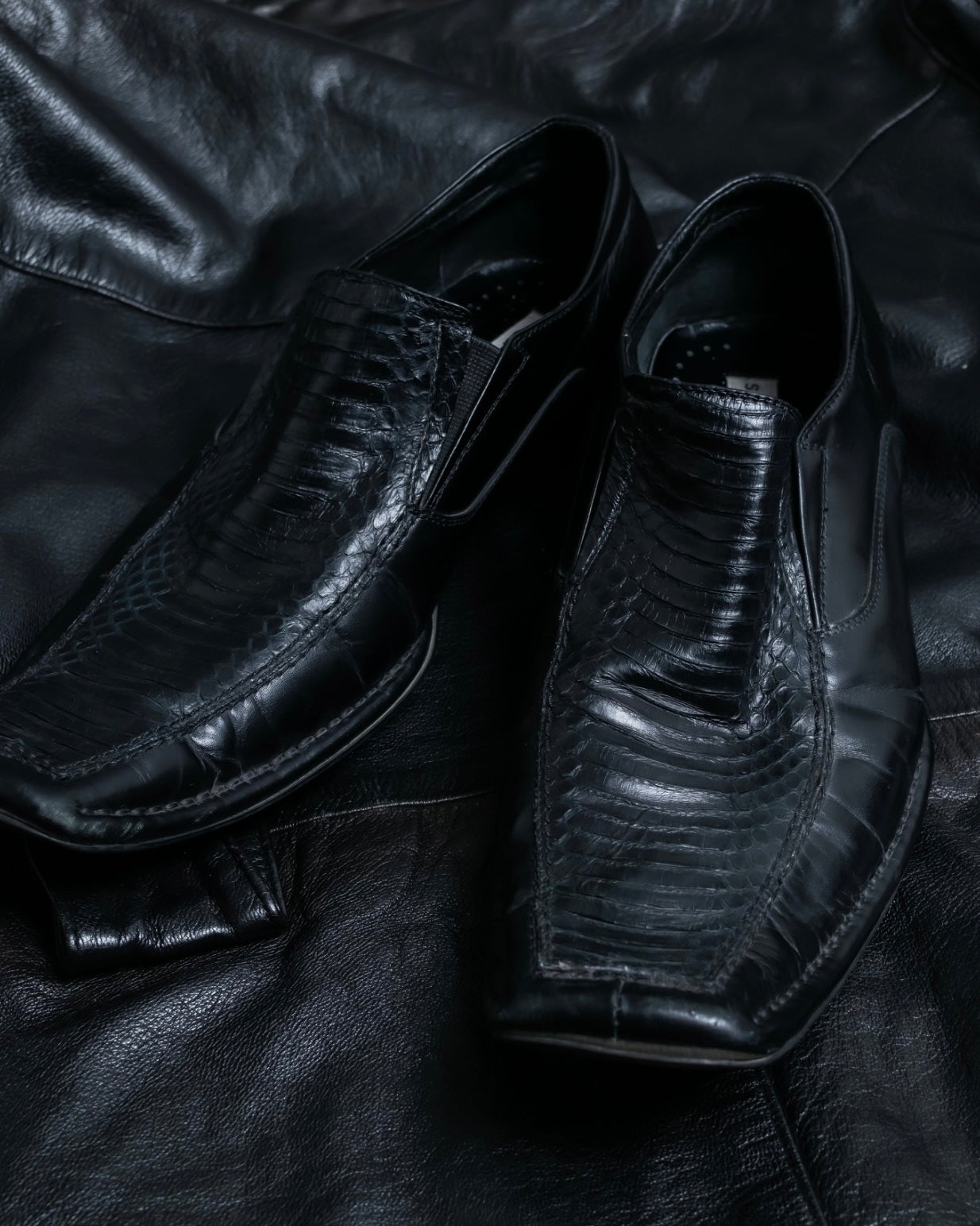Vintage python leather dress shoes