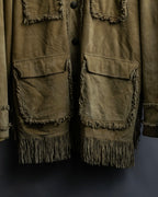 Vintage suede fringe jacket