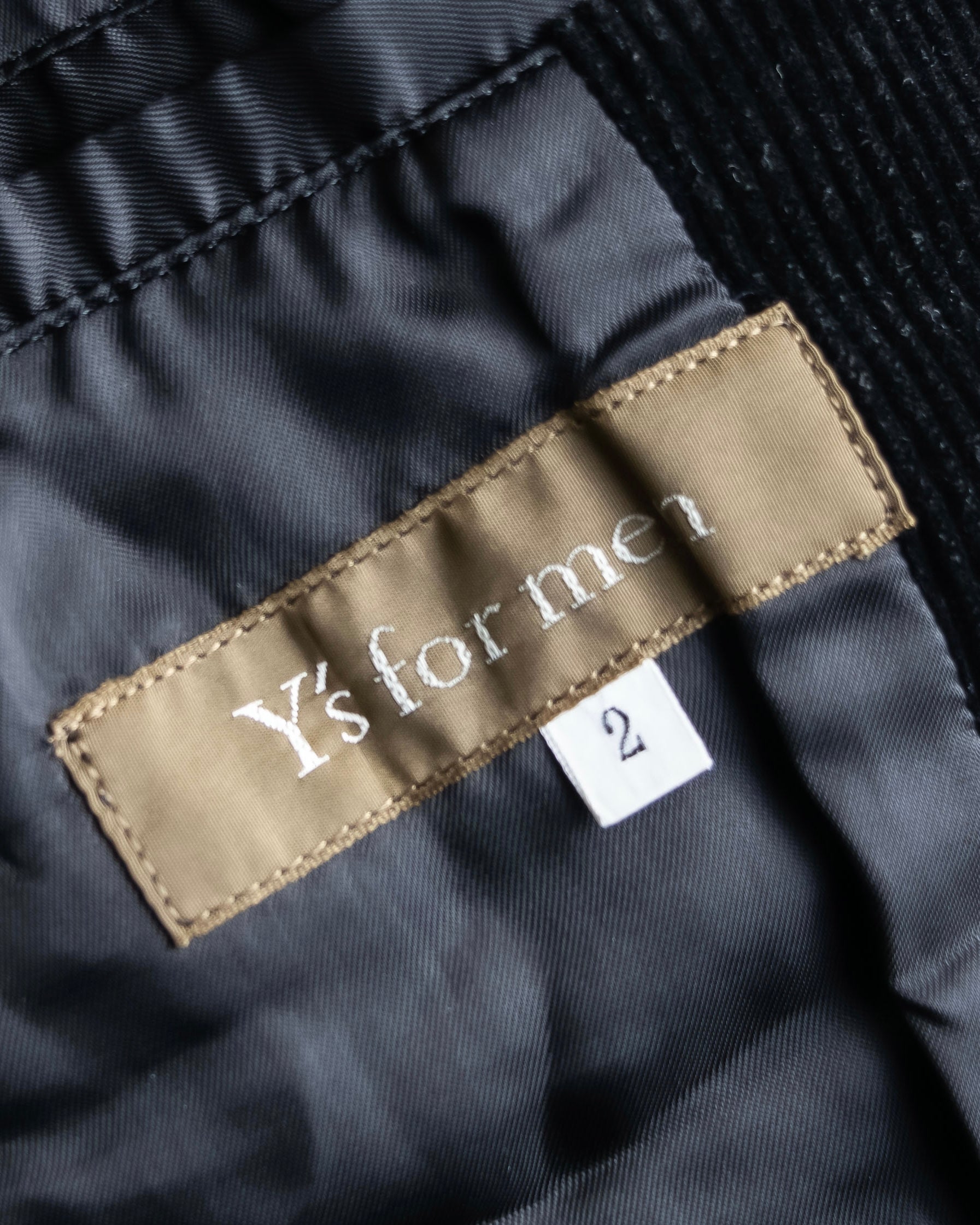 “Y’s for men” beautiful black corduroy single tailored jacket
