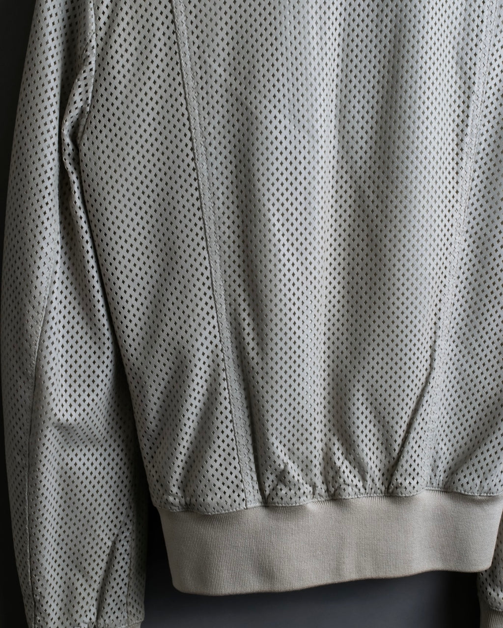 "Dolce & Gabbana" Leather mesh off-white blouson