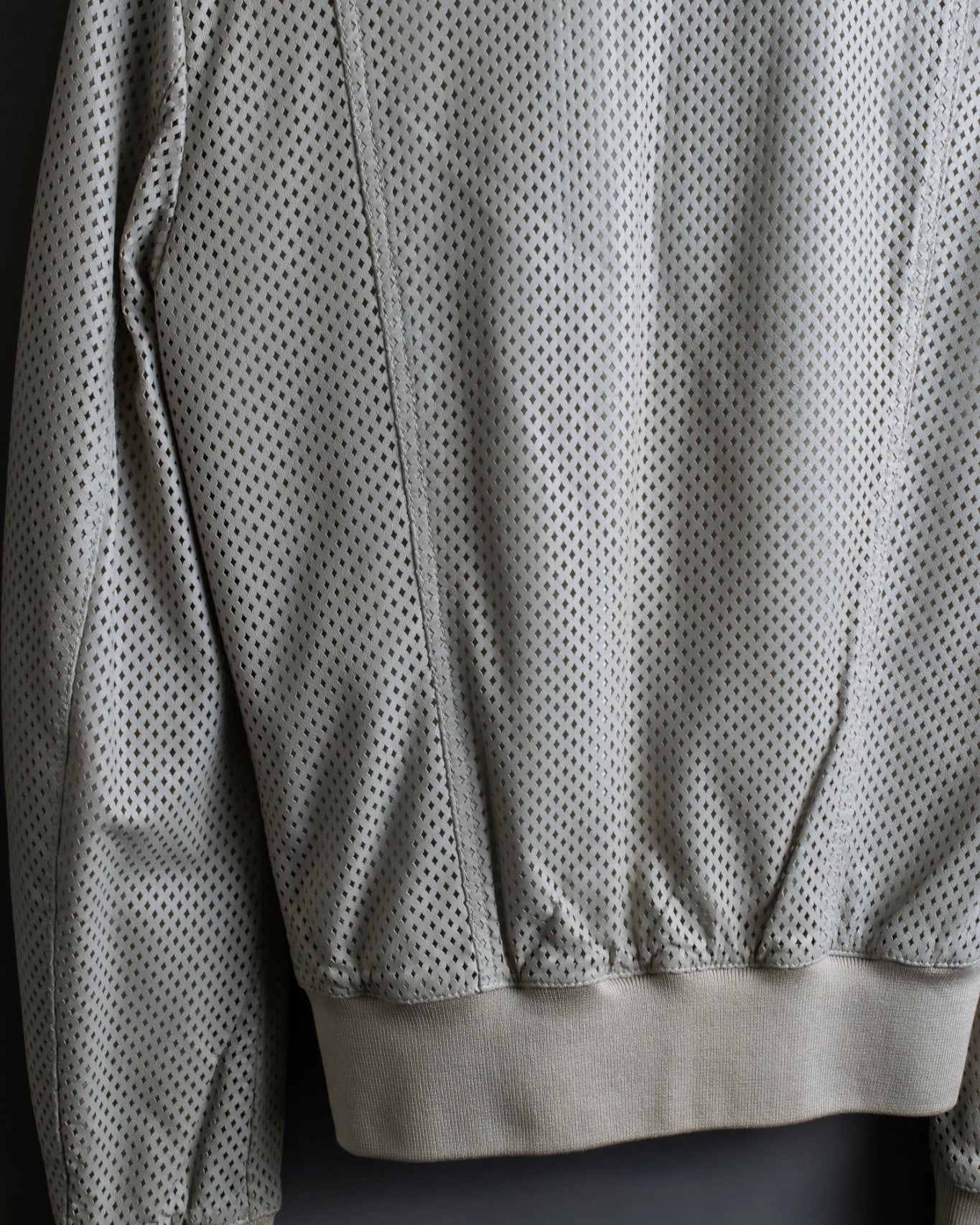 "Dolce & Gabbana" Leather mesh off-white blouson