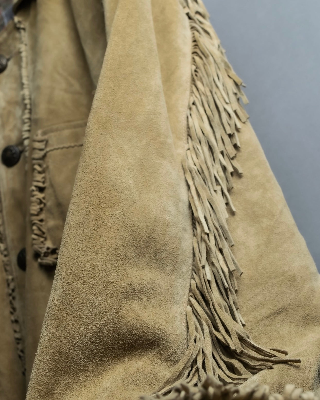 Vintage suede fringe jacket