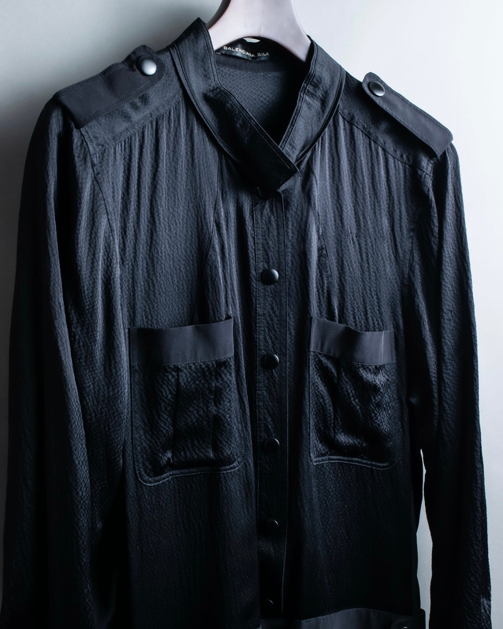 "BALENCIAGA" Trench design silk dress