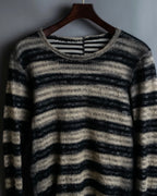 "Roen" Low gauge layered border knit