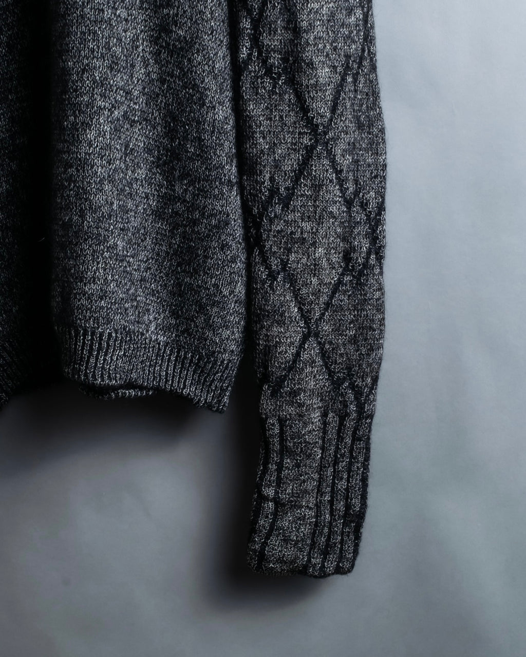 "VERSUS" Mohair blend lana wool high neck design knit