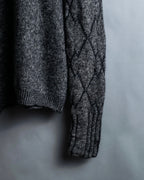 "VERSUS" Mohair blend lana wool high neck design knit