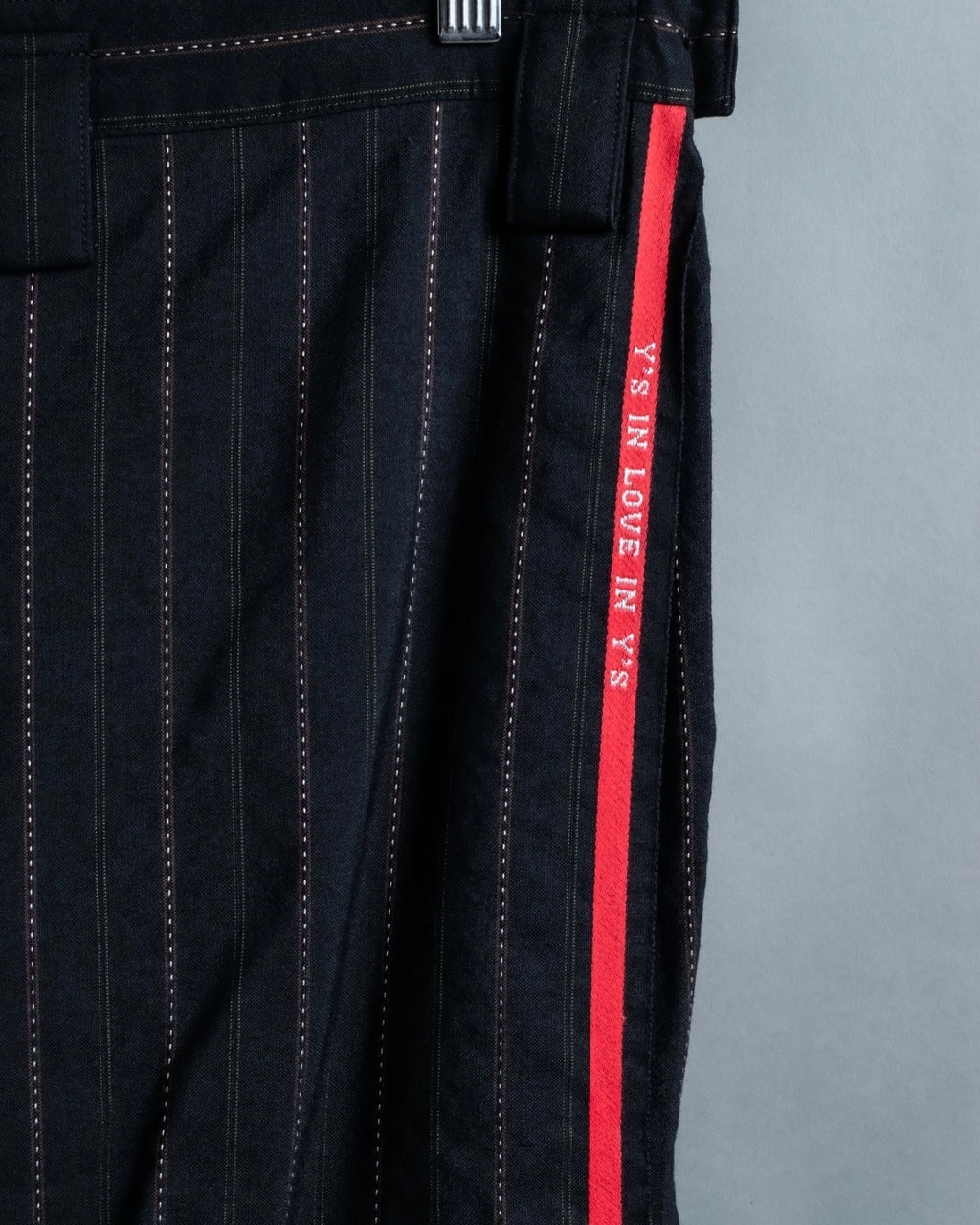 "Y's" Red Line Striped Wrap Pants Design Setup