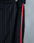 "Y's" Red Line Striped Wrap Pants Design Setup
