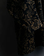 Vintage botanical pattern velor knit