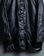 Versace Thick Silhouette Luxury Leather Coat