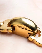 "Salvatore Ferragamo" Italian Gold Round Bracelet