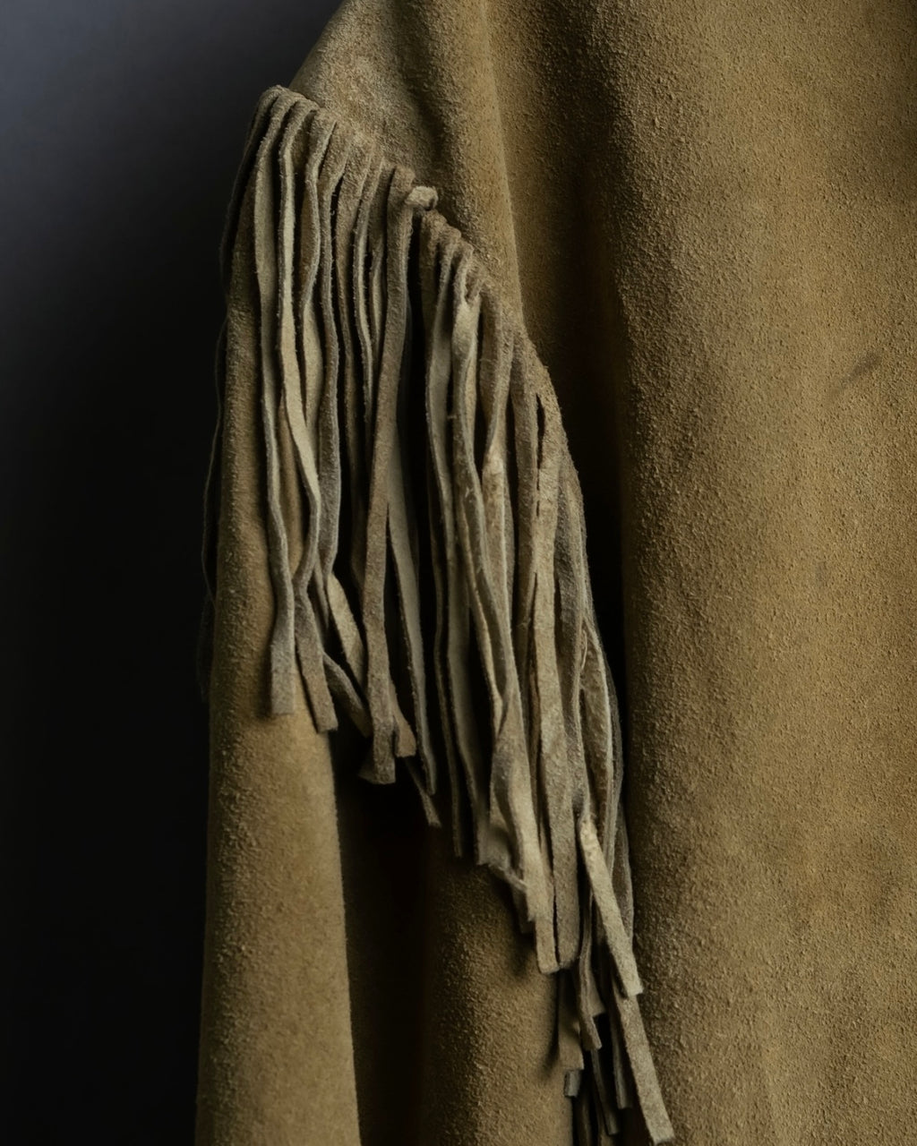 Vintage suede fringe jacket