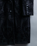 "Just Cavalli" Botanical tattooed wool coat