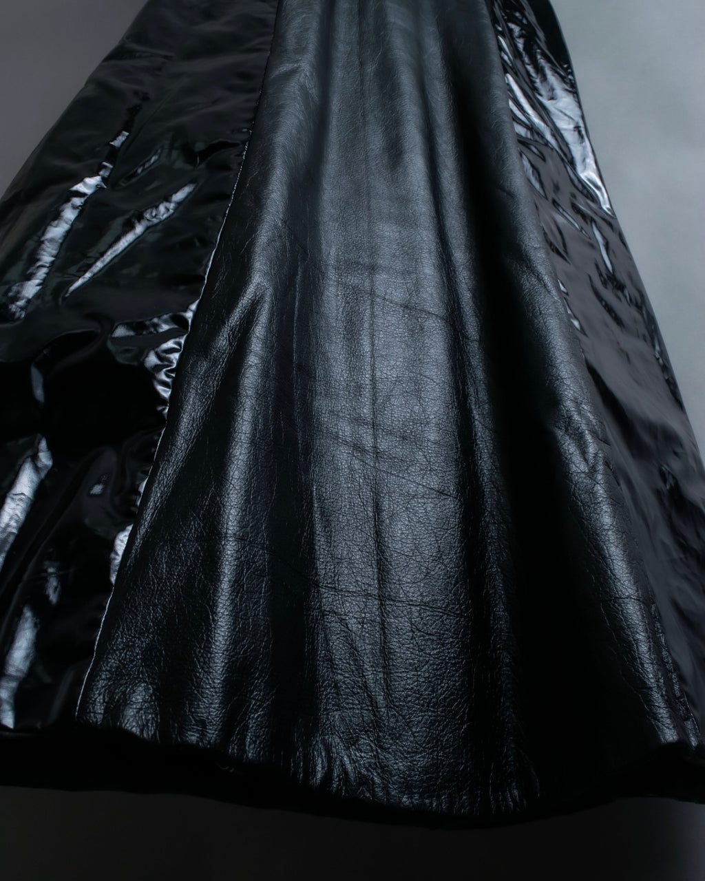 "UNDERCOVER" leather pvc combination dress