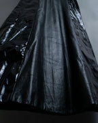 "UNDERCOVER" leather pvc combination dress