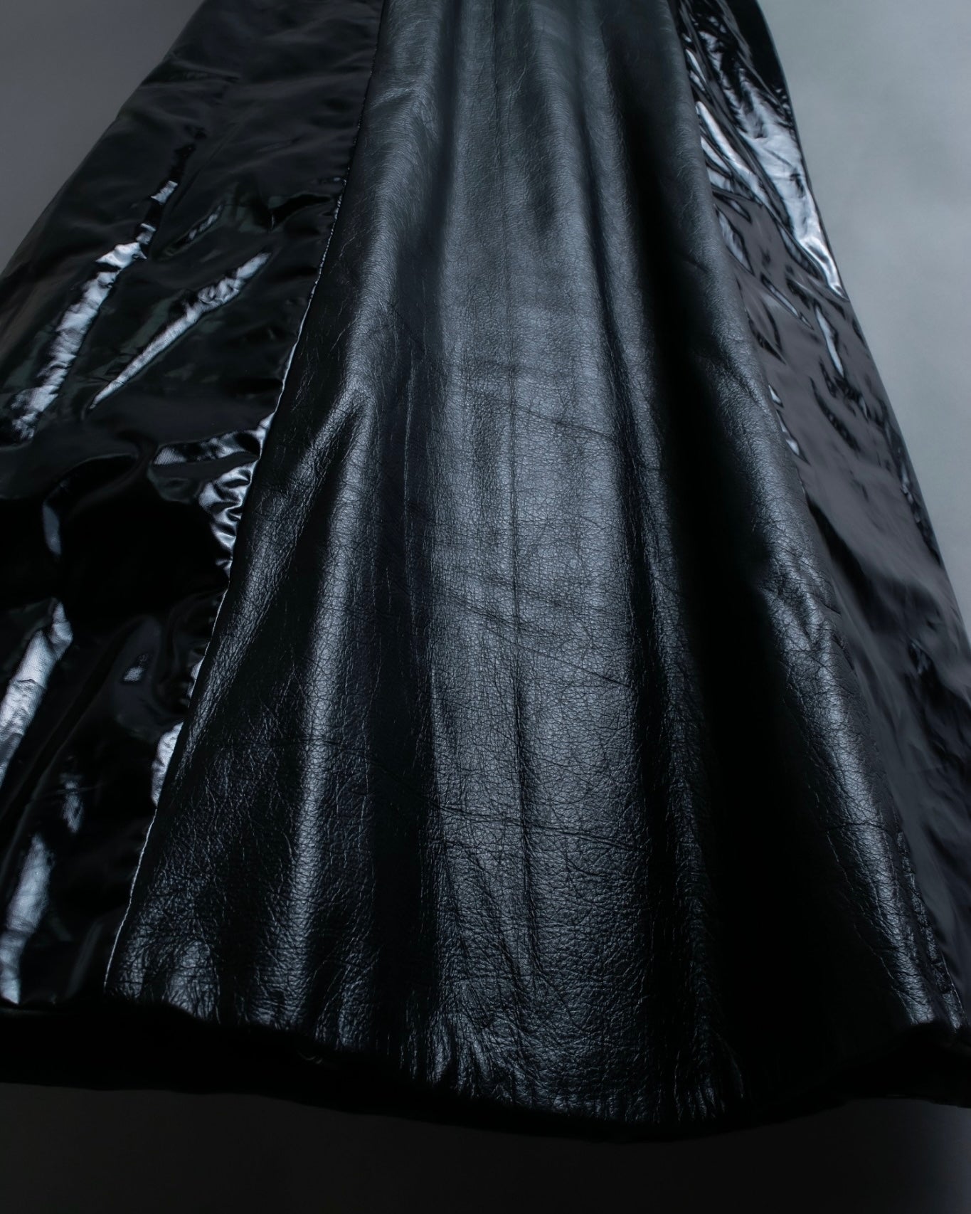 "UNDERCOVER" leather pvc combination dress