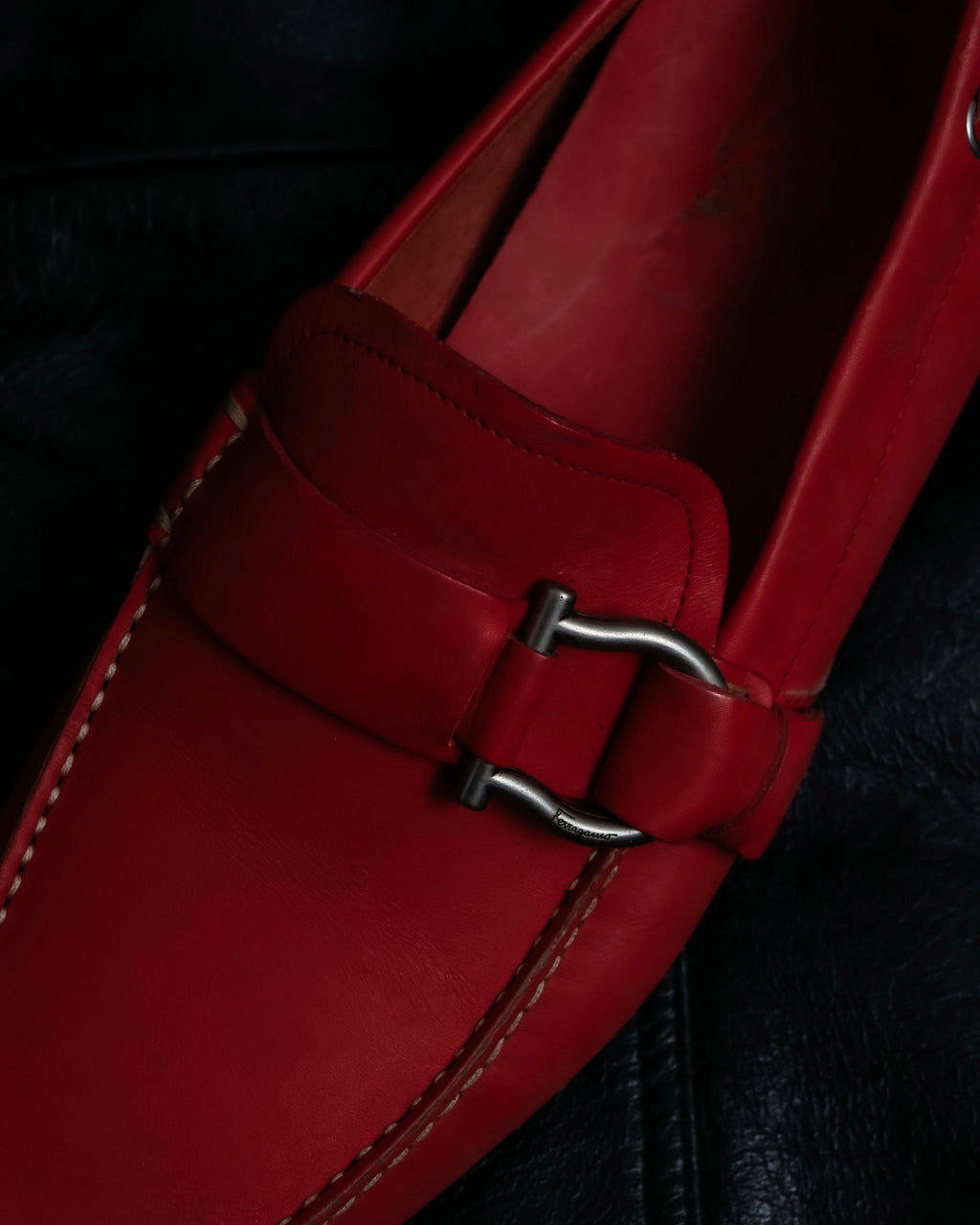 "Salvatore Ferragamo" gancino designed rubber sole loafer