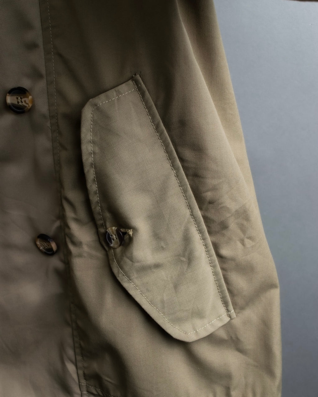 "SEEALL" patchwork designed maxi trench coat