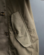 "SEEALL" patchwork designed maxi trench coat