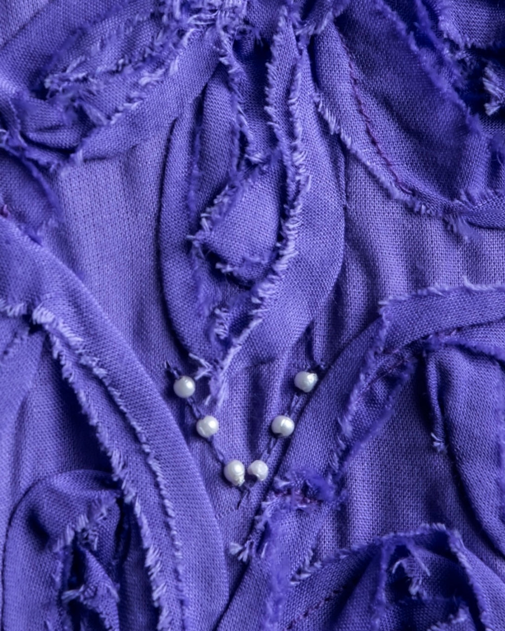 “Vintage” flower embroidery jewel designed viscose shirts