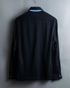 "COMME des GARCONS HOMME"Summer wool zip-up box silhouette jacket