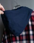 “John UNDERCOVER” gown designed check long hoodie