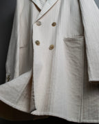 "SOWER" cashmere cotton double breasted tailored jacket